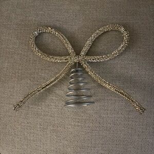 Elegant Silver Bow Ornament